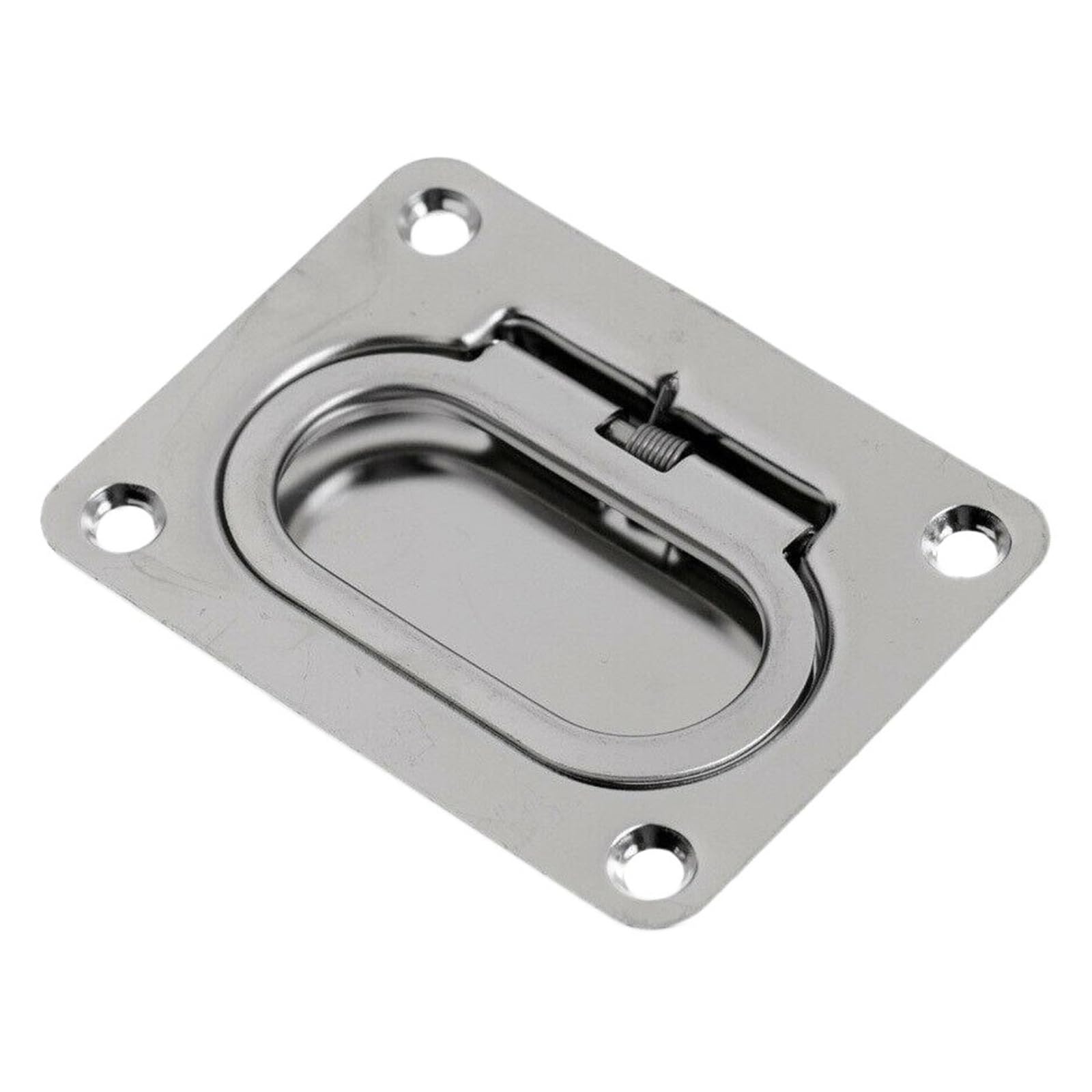 Iykqhwupyp 76*57Pullring+4Screws Oval Pull Ring Stainless Steel 304 Floor Buckle Cabin Handle 76 * 57Mm Saloon Marine Accessories 1Pcs(76 * 57Pullring+4Screws)