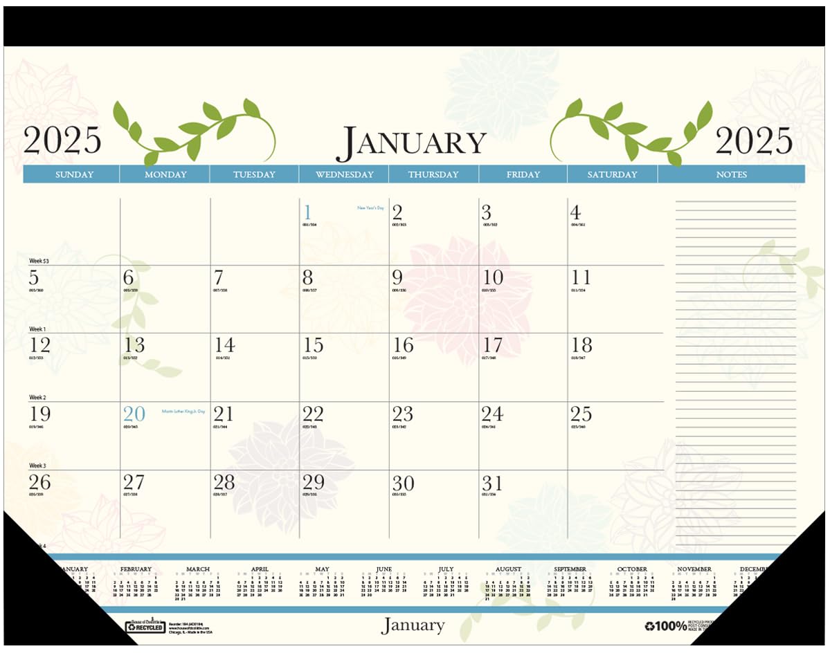 House Of Doolittle 2024 Monthly Desk Pad Calendar, Classic With Notes Section, 22 X 17 Inches, January - December (HOD164-24