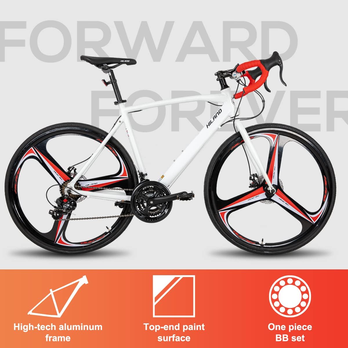 Hiland Aluminum Road Bike, All Shimano Drivetrain 21 speeds, Disc Brake with 700C Wheels for Men, Mens Road Bicycle : Sports & Outdoors