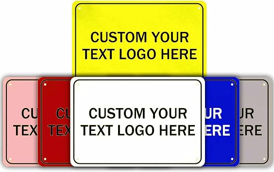Custom Metal Signs, Personalize for Office, Home, Delivery - Your Image, Text, Photo, Pets, Kids Art - Made in USA