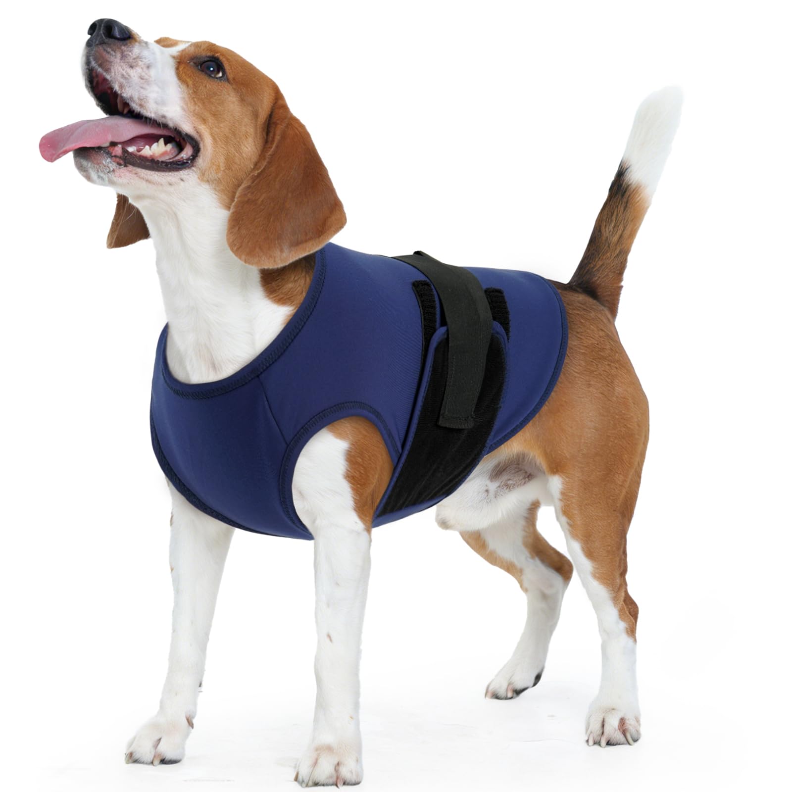 IECOii Dog Calming Jumpsuit with Adjustable Magic Tape,Soft Anxiety Relief Suit for Thunderstorm Fireworks Travel Vet Visits,Lightweight Pet Calming Wear Indoor Outdoor Recovery & Shedding Control,S