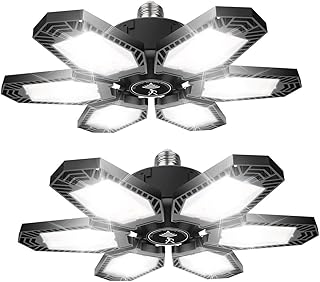 Motion Sensor Garage Lights 2 Pack, 150W LED Garage Light 15000LM Ultra Bright Motion Activated LED Light for Garage Lumiere Garage Lighting, E26 Garage LED Light Bulb for Basement Gate Staircase