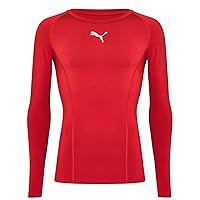 PUMA Liga Baselayer Tee LS Maglia A Manica Lunga, Rosso