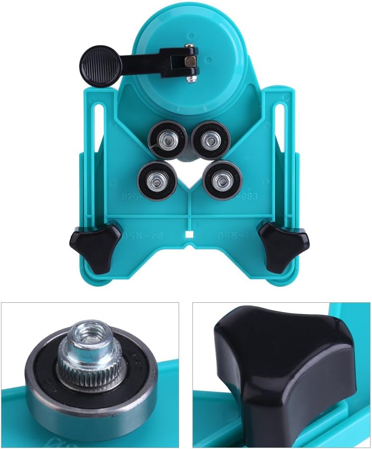 Close-up of components of Fdit Hole Saw Guide