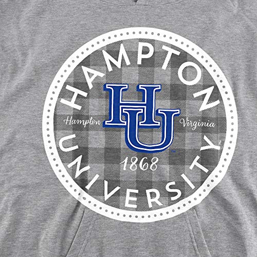 Hampton University Official Plaid Badge Youth Kids Boy/Girls Pull-Over Hoodie Sweatshirt2