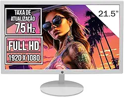 MONITOR LED 21.5 BRANCO BRAZILPC 75HZ 5MS FULL HD WIDSCREEN