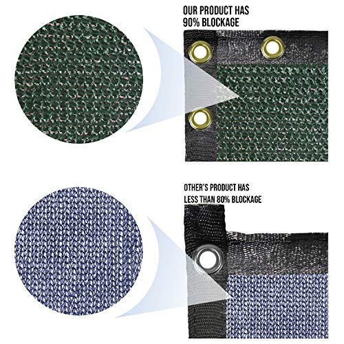 E&K Sunrise 6' X 50' Green Fence Privacy Screen, Commercial Outdoor Backyard Shade Windscreen Mesh Fabric 3 Years Warranty (Customized Set Of 1 #TOP4