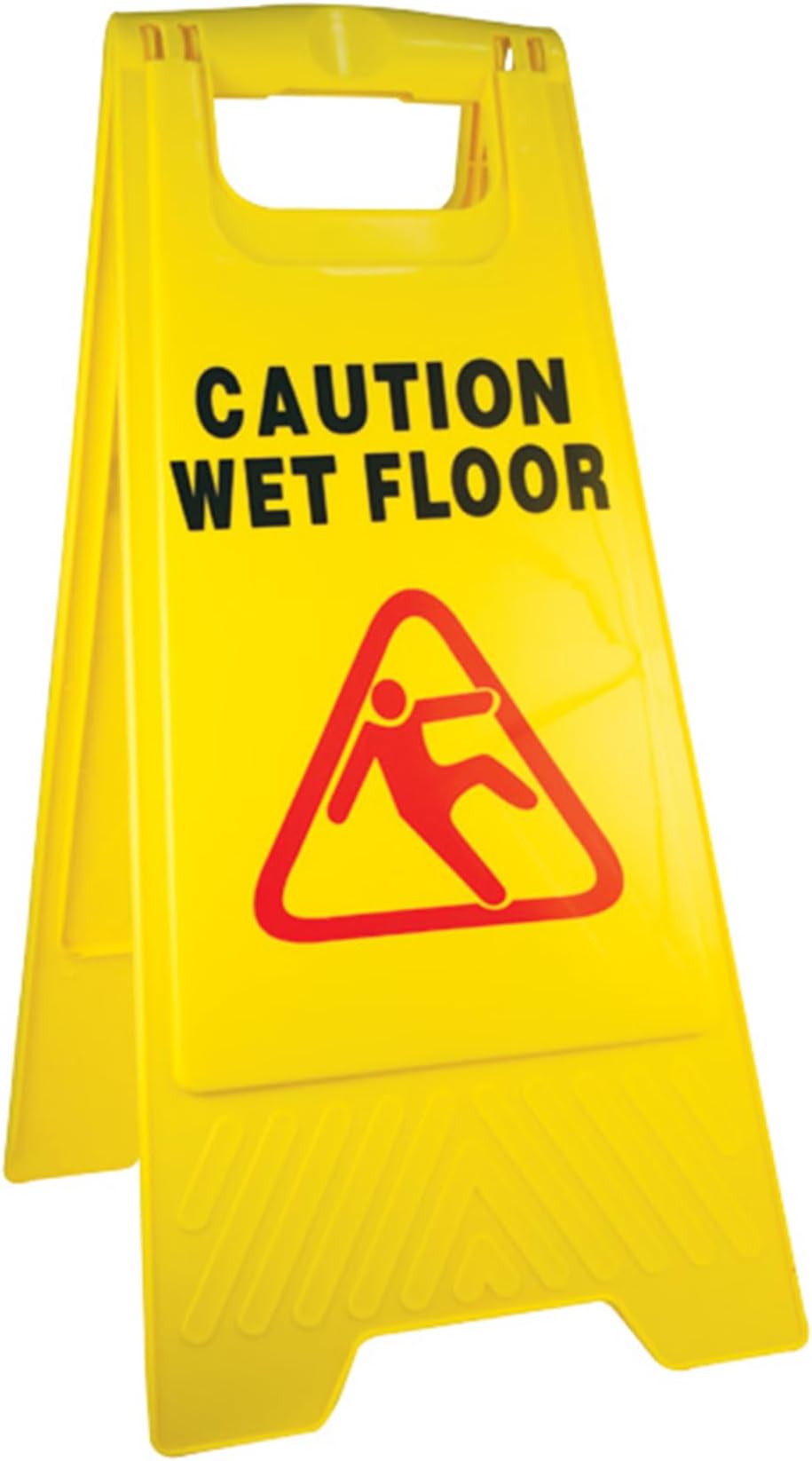 Caution Wet Floor Sign Board, Foldable, Sturdy Double-Sided Safety Warning Signs, Yellow Wet Floor Stand