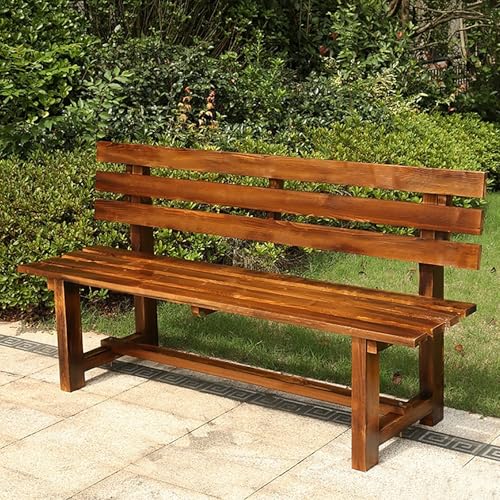 Banc d'extérieur en bois résistant aux intempéries avec assise à lattes 120 cm