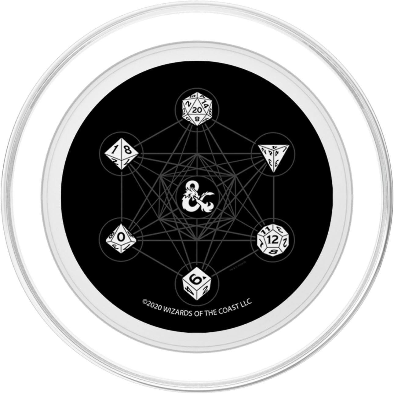Dungeons And Dragons 6 Die Icons PopSockets MagSafe PopGrip for iPhone