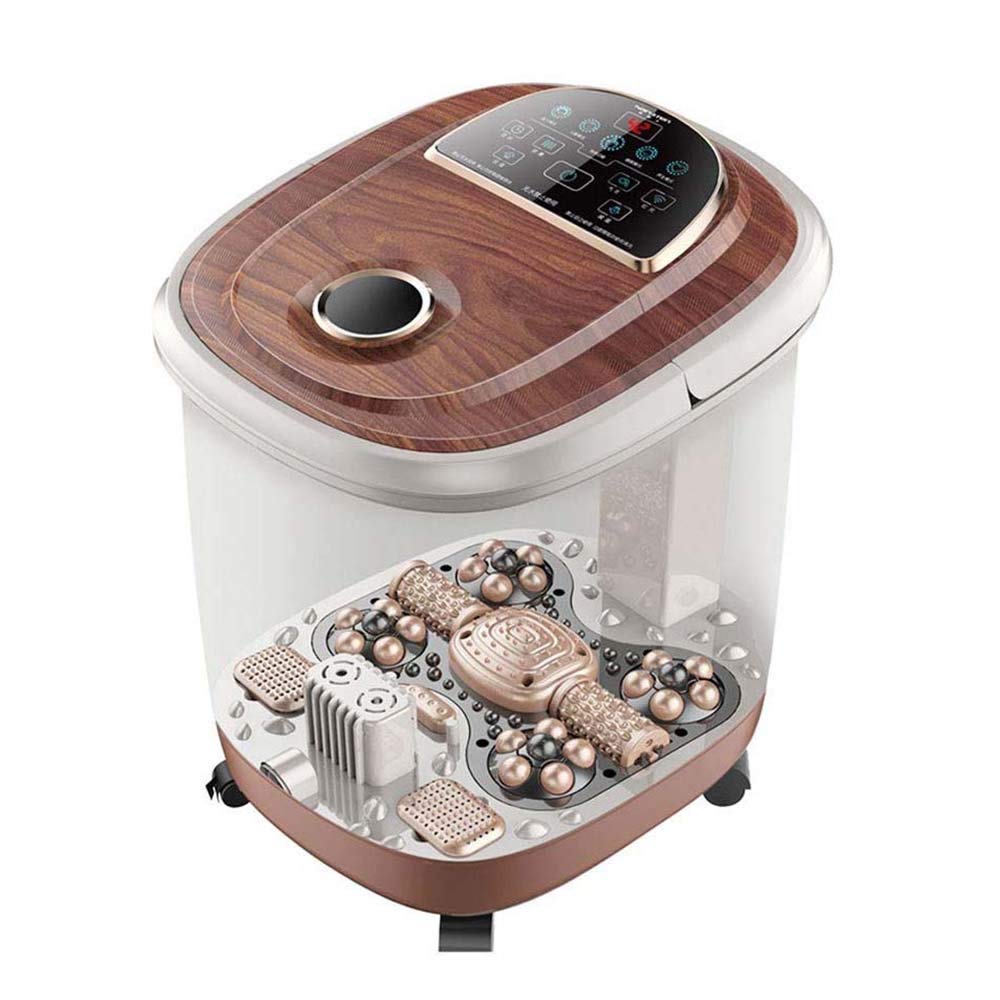Masajeador de baño con masajeador de baño de pies, masaje motorizado todo en uno, termostato profundo, cubo de pies, control de temperatura, pantalla LED digital