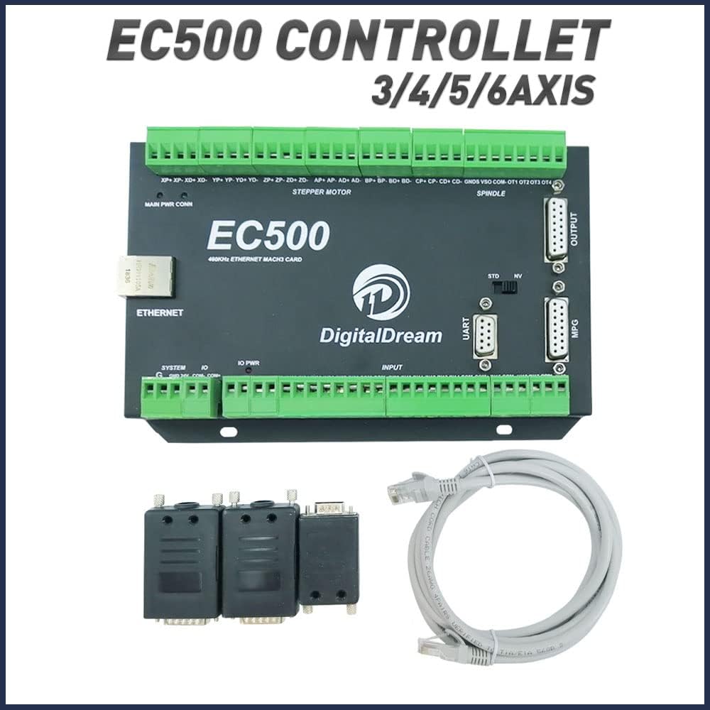 Davitu Motor Driver - EC500 CNC Ethernet motion controller EC500 3/4/5/6 axis upgrade USB motion controller milling machine control card - (Voltage: 4AXIS)
