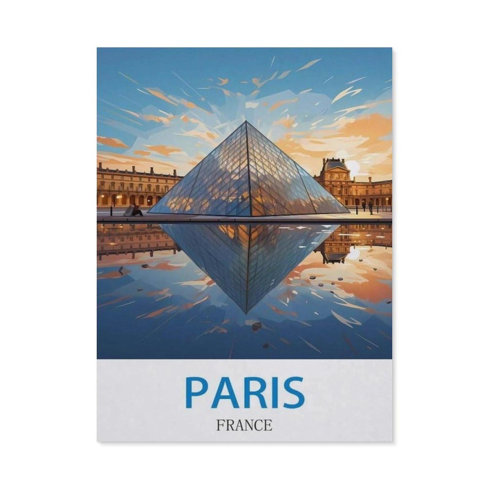 BEAYODKP 5D DIY Full Round Drill Diamond Painting，Paris France（40x50cm）