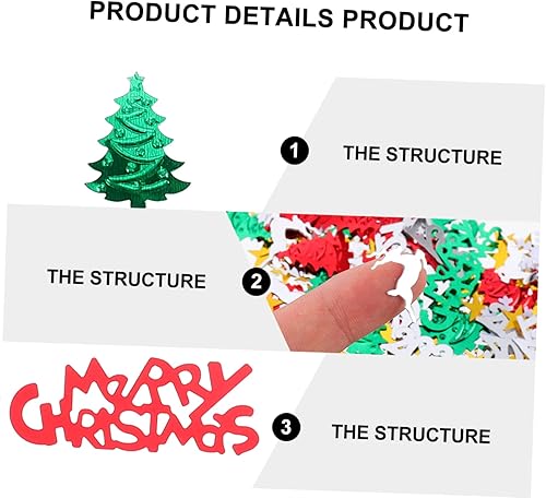 Miniatura 3 de CHILDWEET Confeti de Navidad The Flash Gifts Mesa de Acción de Gracias Dispersión Fiesta Liefern Weihnachts Pailletten Dekor Holiday Table Scatter