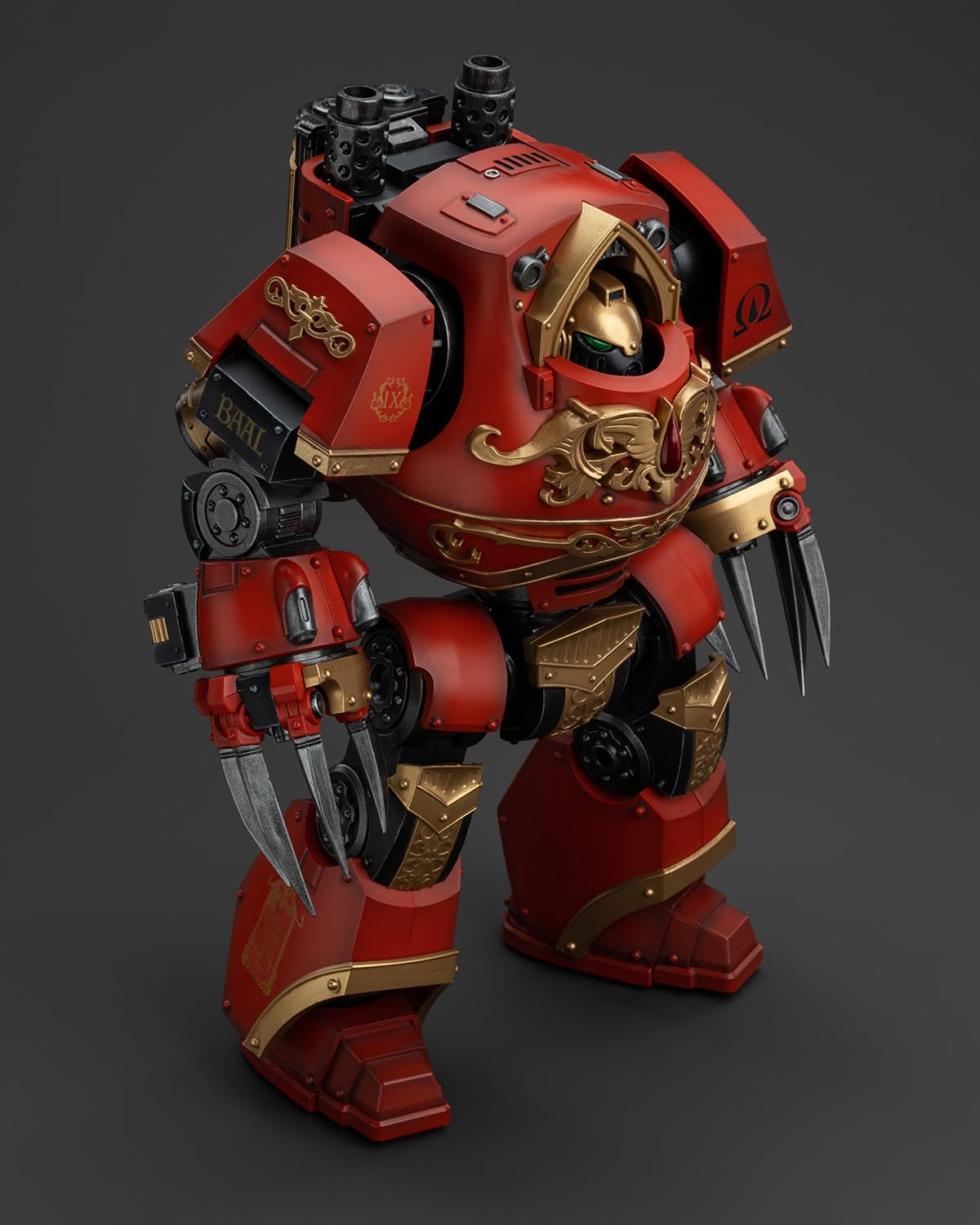 GWTCTOY JoyToy GW 40K oryginalna licencja 1:18 figurka akcji, Blood Angels Contemptor-Incaendius Dreadnought, 24 cm zestawy do montażu figurek kolekcjonerskich