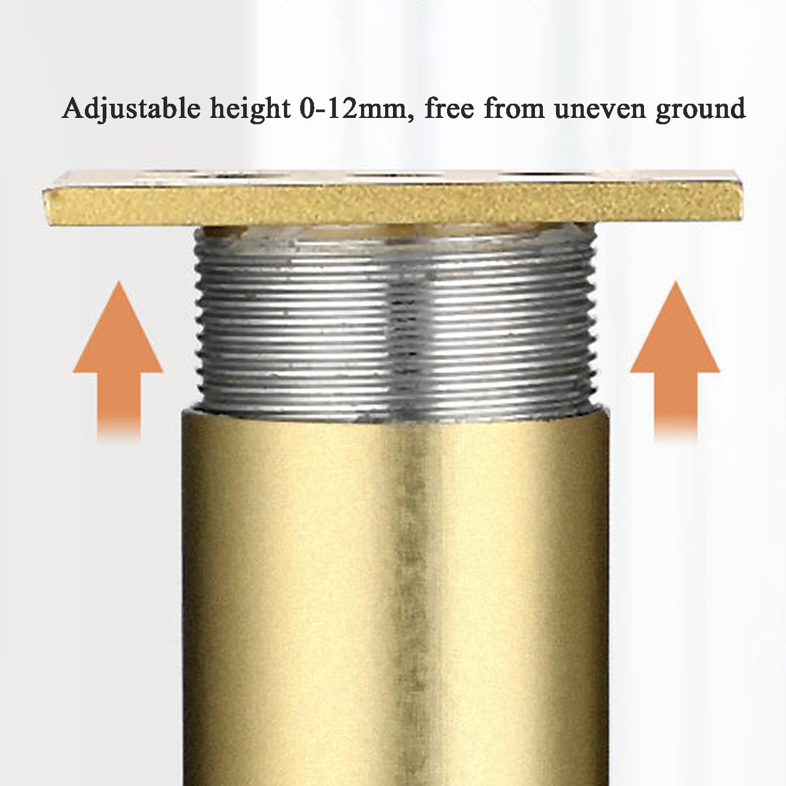 4 Pezzi Gambe mobili,Gambe Moderne del Divano del Metallo,Piedi di Supporto del gabinetto,Gamba di Ricambio del Divano,(Oro) Heavy Duty Table Legs,25cm/10in