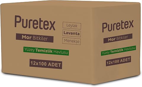 Yüzey Temizlik Havlusu Mor Bitkiler 12x100 (1200 Yaprak)