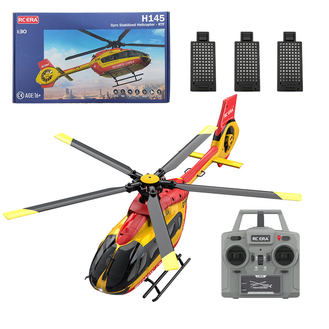 C190 H145 zdalnie sterowany helikopter, 2,4 GHz, 6 osi, żyroskop, samolot wojskowy RC, z regulacją wysokości i optycznym pozycjonowaniem przepływu, zabawka samolotowa, prezent dla dorosłych