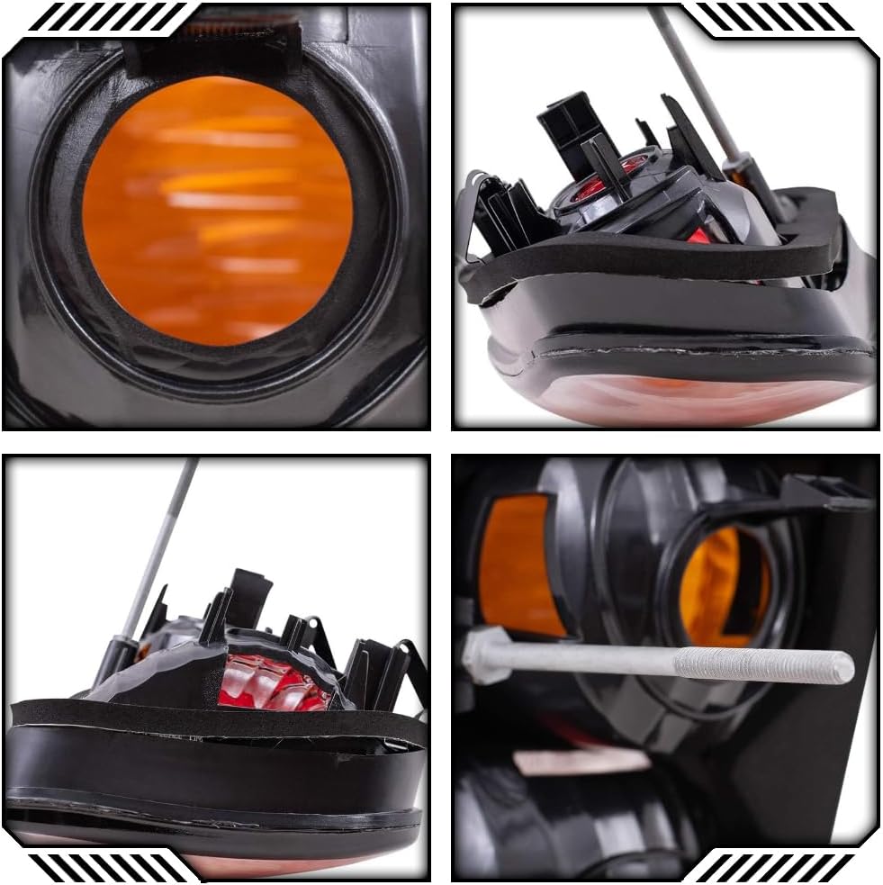 EPIC LIGHTING OE Style Halogen Tail Lights Red Amber Assembly Replacement for MI.NI 02-06 COOPER Hatchback [ MC2800101 MC2801101 63216935783 63216935784 ] Pair