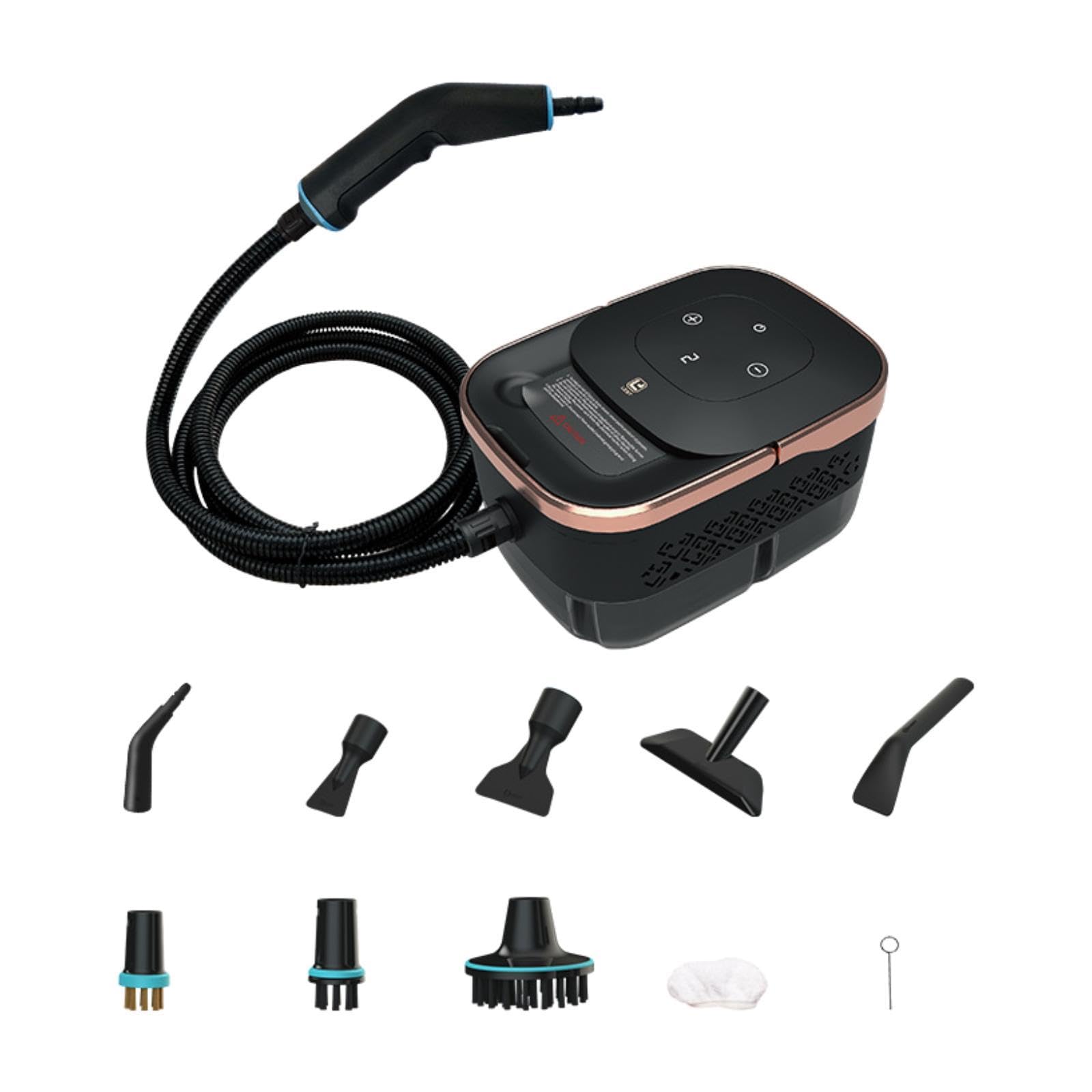 Limpiadora multiusos potente con kit de accesorios color oro negro