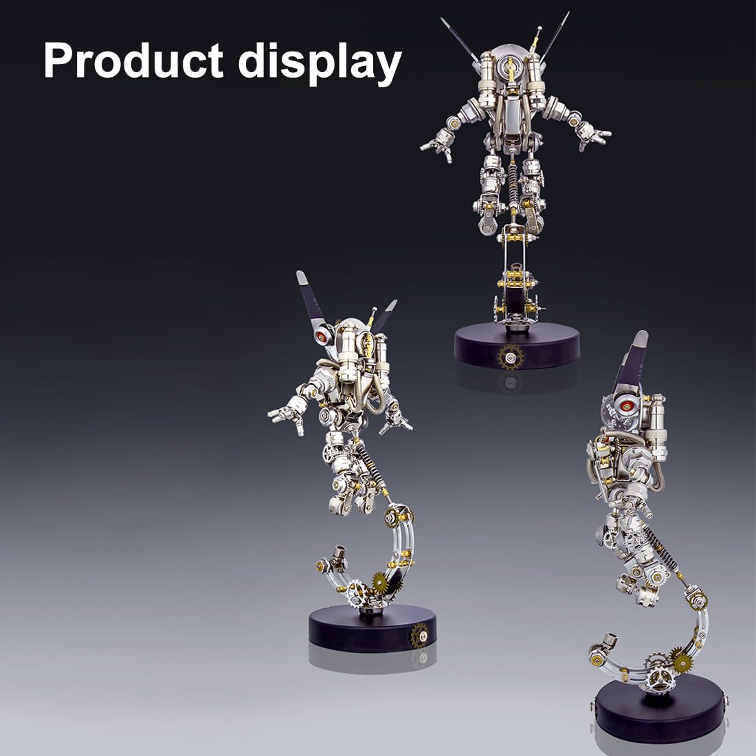 3D Metall Puzzle-DIY Astronaut Kaninchen 3D Modell Bausätze Erwachsene, Tier Figuren Metallbaukasten Bastelset Modellbau, Steampunk Deko, Geschenk für Weihnachten (500PCS)