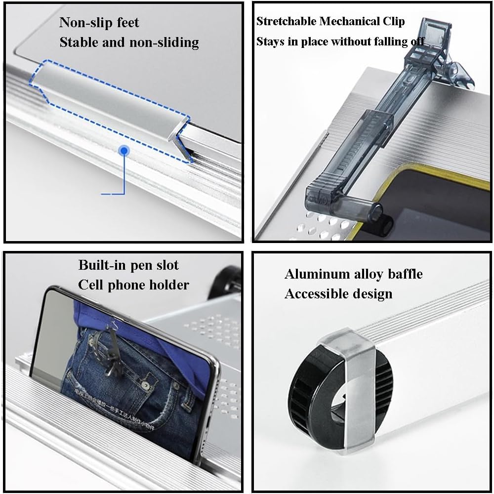 Soporte para portátil de Altura Ajustable para Escritorio - Elevador ergonómico para Ordenador de sobremesa