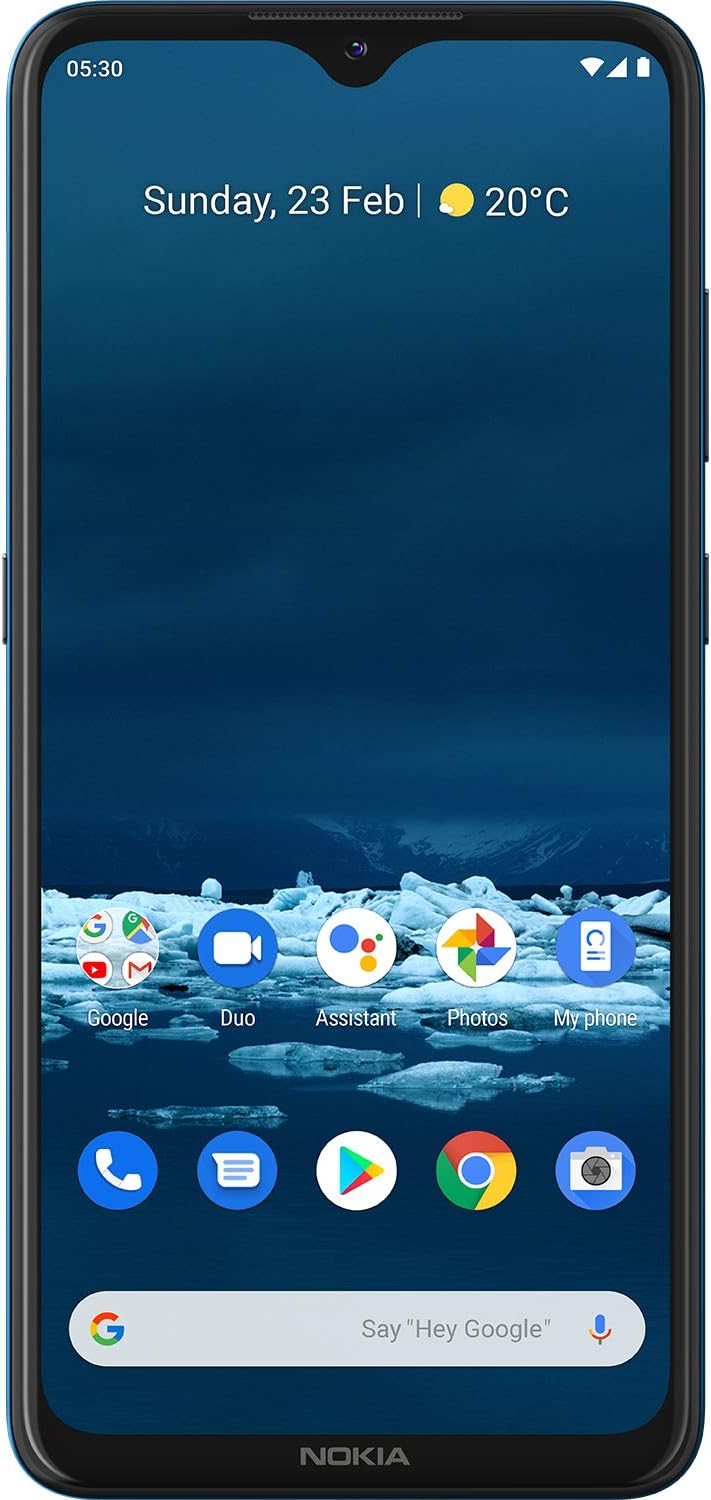 Nokia 5.3 6.55-inch Dual Sim Android Smartphone, 4GB RAM and 64 GB Storage, Android One, quad camera, AI imaging and ultra-wide 118-degree lens - Cyan Blue