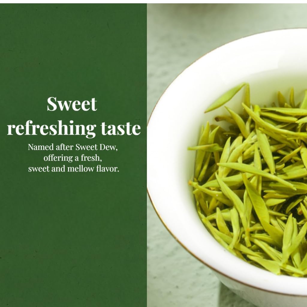 Thé Vert Mengding Ganlu 250g*2 | Thé En Vrac 17,64oz | Thé De Printemps De Catégorie A, Récolté Avant Qingming | Pour Se Faire Plaisir Ou Pour Offrir
