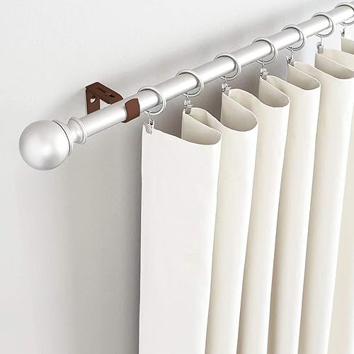 Miniatura 2 de Soportes de Barra de Cortina Premium - Paquete de 6 Soportes Ajustables de Montaje en Pared, Soportes para Barra de Cortina de 1 Pulgada (Marrón)