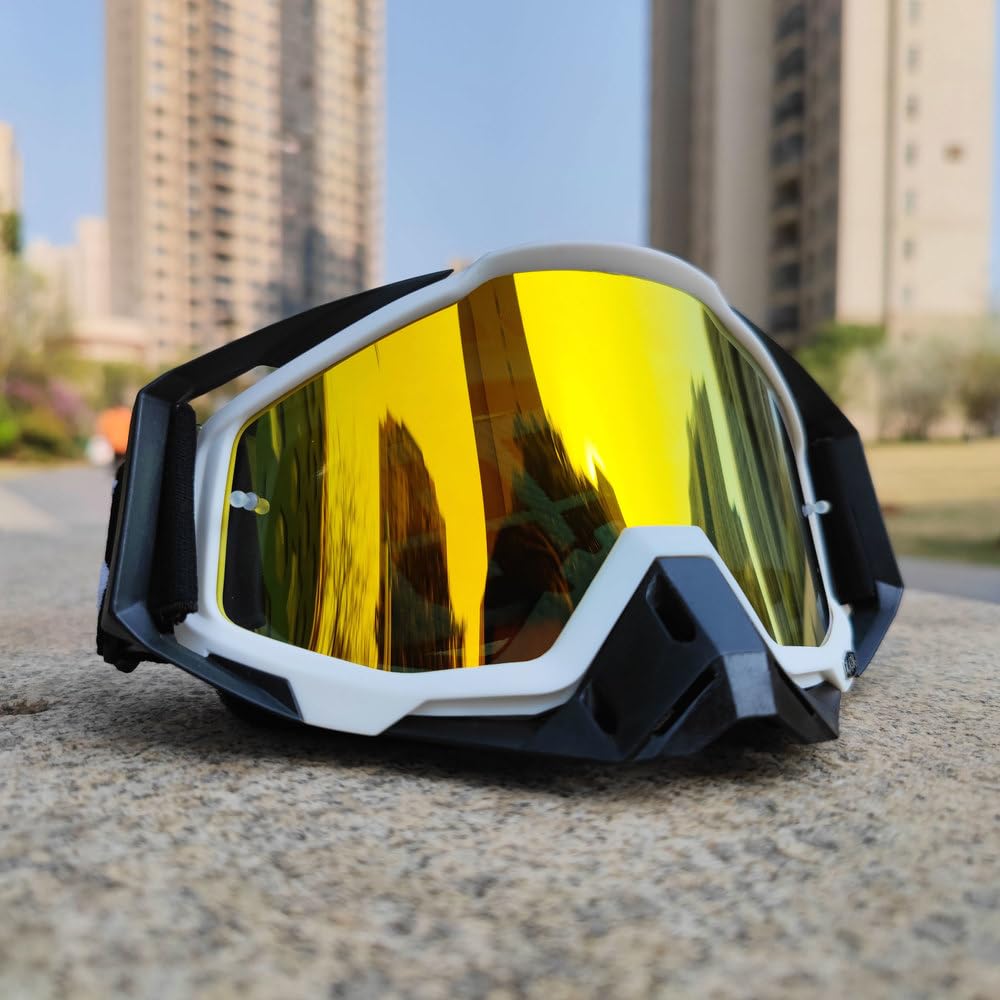 Occhiali Moto Occhiali da sole Motocross Sicurezza Protettiva Visione notturna Casco Occhiali da guida Occhiali da ciclismo