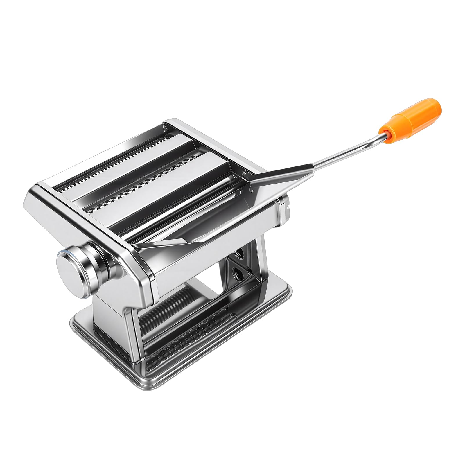 Sxhlseller Manuelle Nudelmaschine für Selbstgemachte Nudeln |Verstellbare Handkurbelmaschine aus Edelstahl für Spaghetti-Fettuccini-Knödelhaut