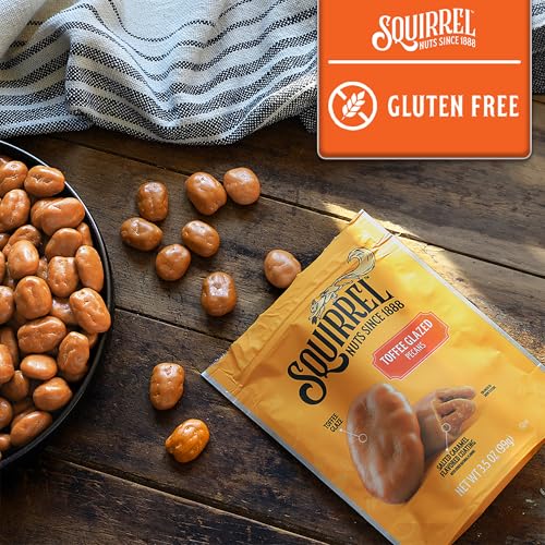 Image of Squirrel Brand Toffee Glazed Pecans, 3.5 Ounces, Resealable Bag, Gluten Free, Kosher, Snacks for Adults and Kids