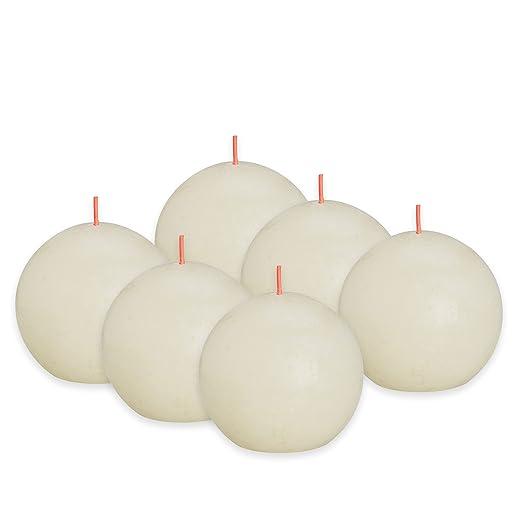 Bolsius Rustic ball candle Ivory – Diameter 7,5 cm
