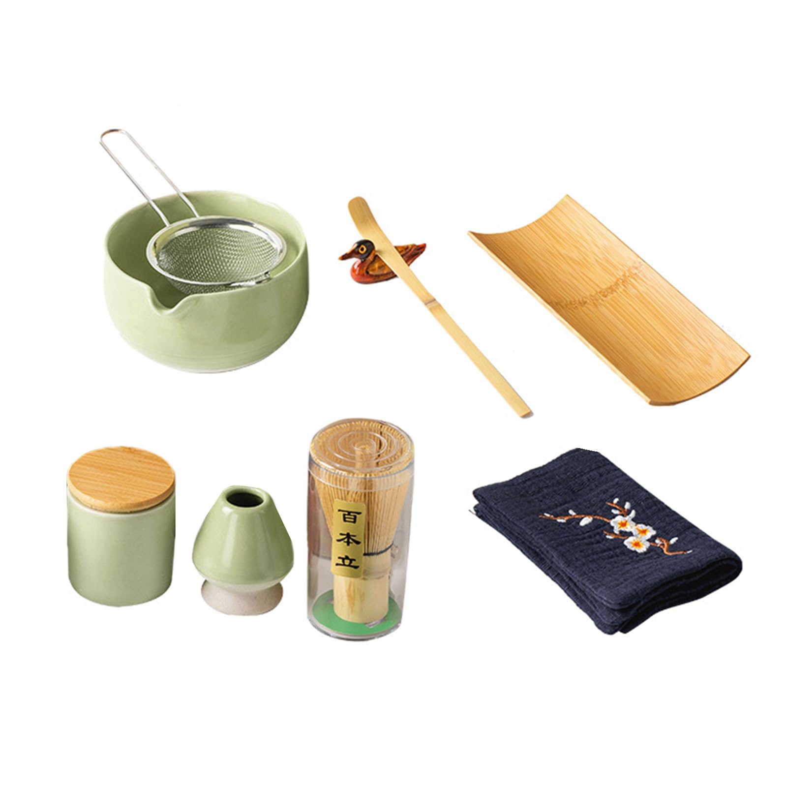 Matcha cutlery accessoires de table et kit de cérémonie 9 pièces en céramique
