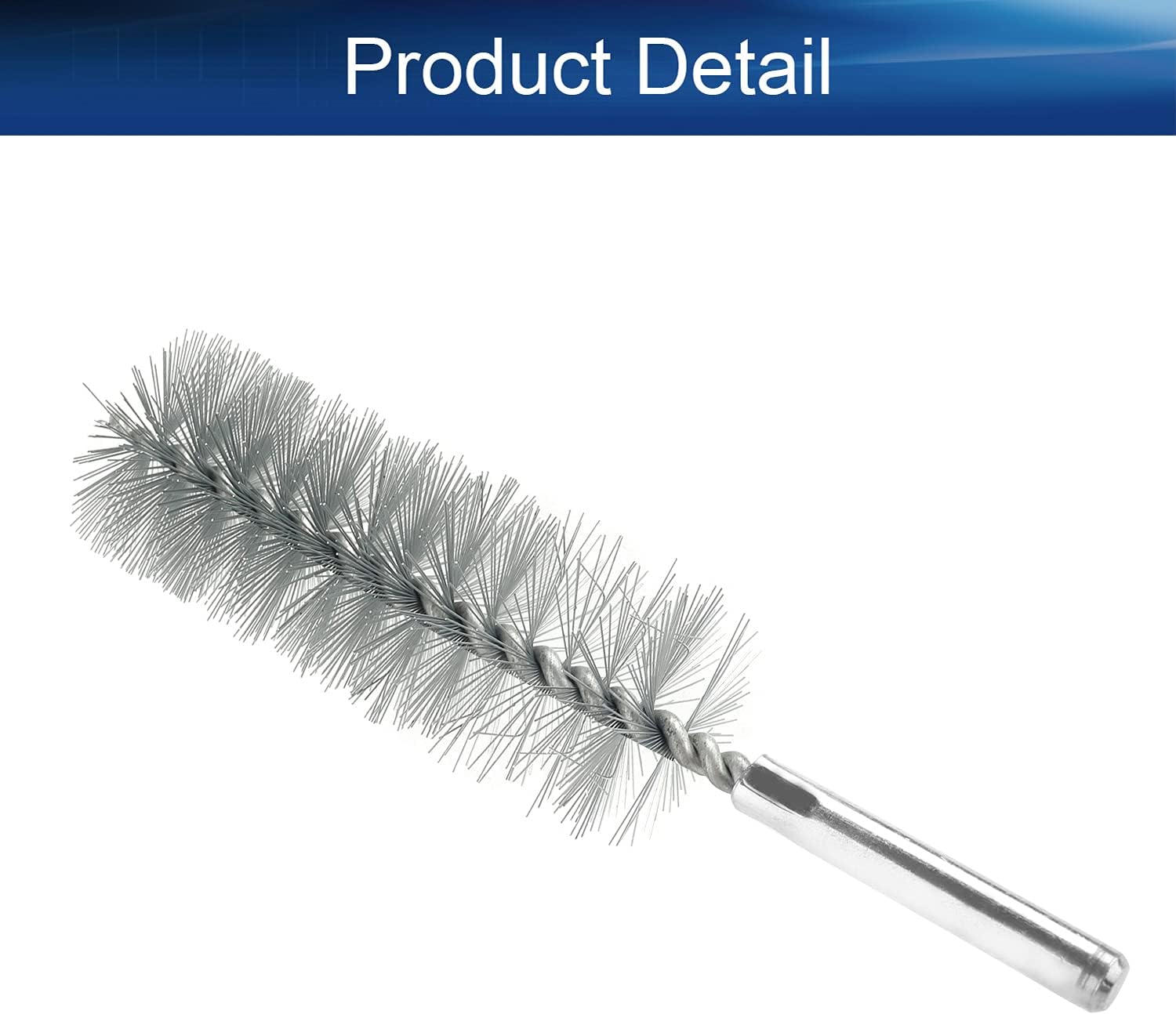 Auniwaig 1.57'' Bore Brush Bore Cleaning Brush Wire Bore Brush, Stainless Steel Cleaning Brush for Bench Drill Power Drill 6.3'' Length 2PCS