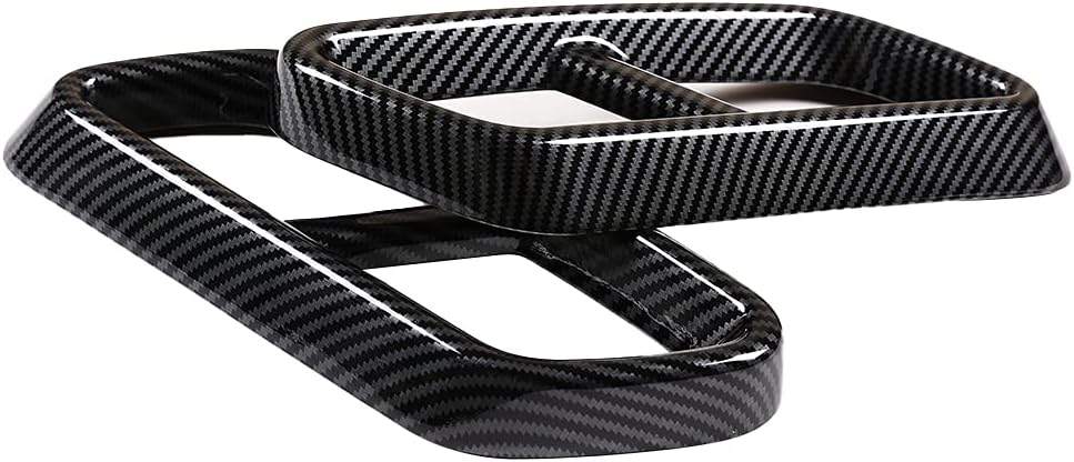TINKI Car Tail Exhaust Pipe Cover Trim Compatible for Mercedes-Benz W206 C-Class C200 C300 Base Sport Sedan 4-Door 2022 2023 Interior Accessories (ABS, Carbon Fiber)