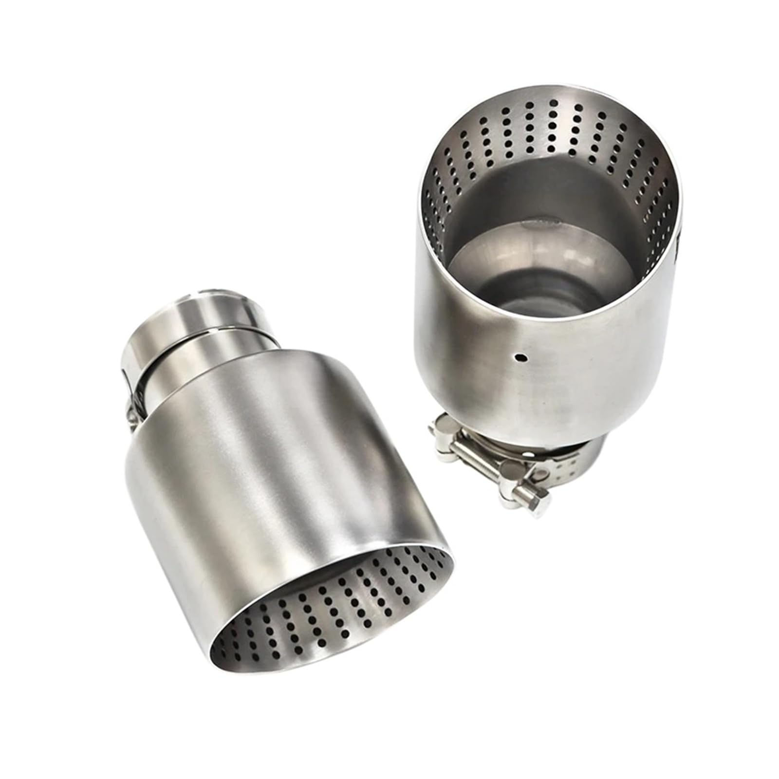 Punta Escape Coche 1 Uds. Punta Escape Coche Acero Inoxidable Mate Tubo Universal 54mm 60mm 63mm Punta silenciador