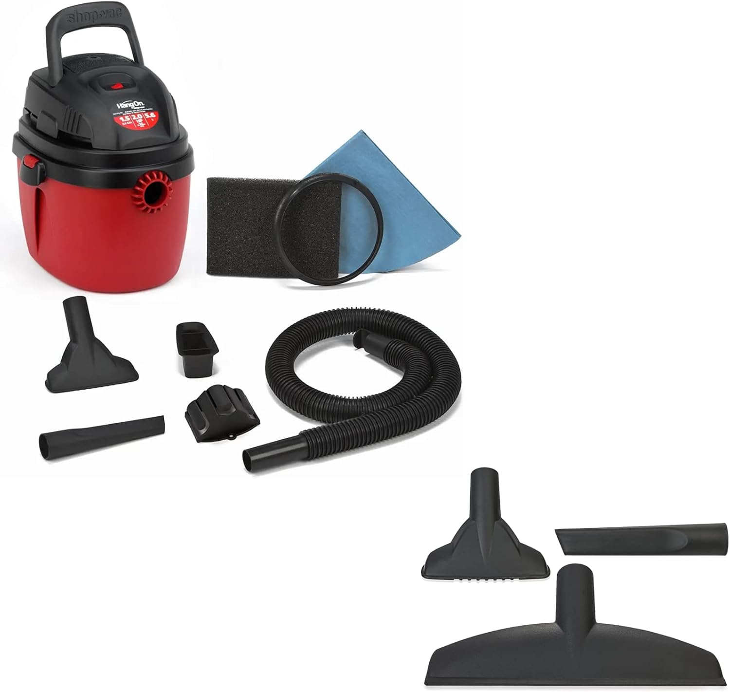 Shop-Vac 1.5 Gallon 2.0 Peak Wet Dry Vacuum 3-Piece Nozzle Kit