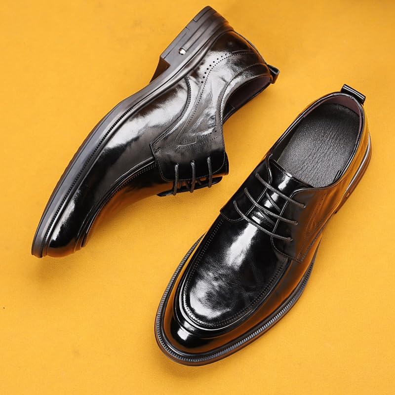 Dress Shoes for Men Lace-up Casual Business Oxford Derby Leather Shoes Fashion Casual Dress Sneakers4
