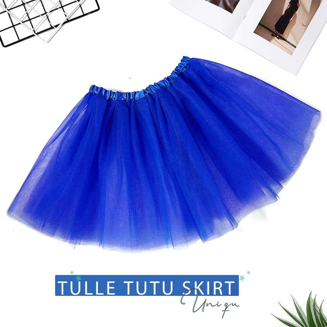 TWINKLEDE Falda tutú clásica de 4 capas de tul elástico para mujer para adultos y adolescentes