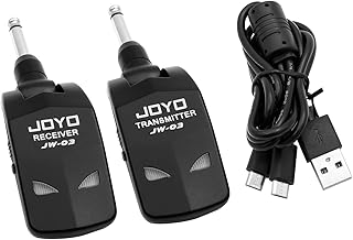 Fronhen 2.4GHz Guitar Wireless Transmitter Receiver 6Hs Runtime Wireless Guitar System Rechargeable Digital Guitar System Wireless Guitar System Guitar Transmitter Receiver Guitar Transmitter 2.4ghz