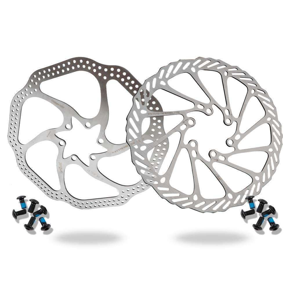 Rotor de bicicleta Rotores de freno de bicicleta con pernos Rotor de freno de bicicleta de acero inoxidable Rotores de bicicleta de montaña para bicicleta de montaña de HS1 (180 mm) 4PCS