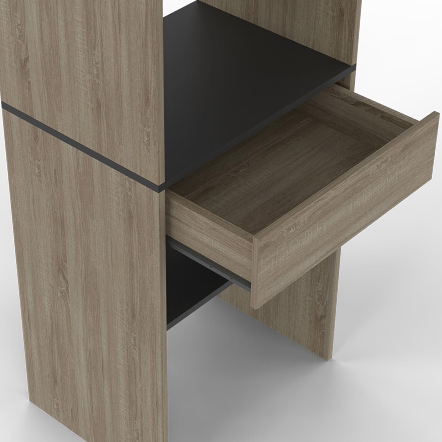 IDMarket - Kit dressing penderie MELINE 160 x 40 x 180 cm hêtre