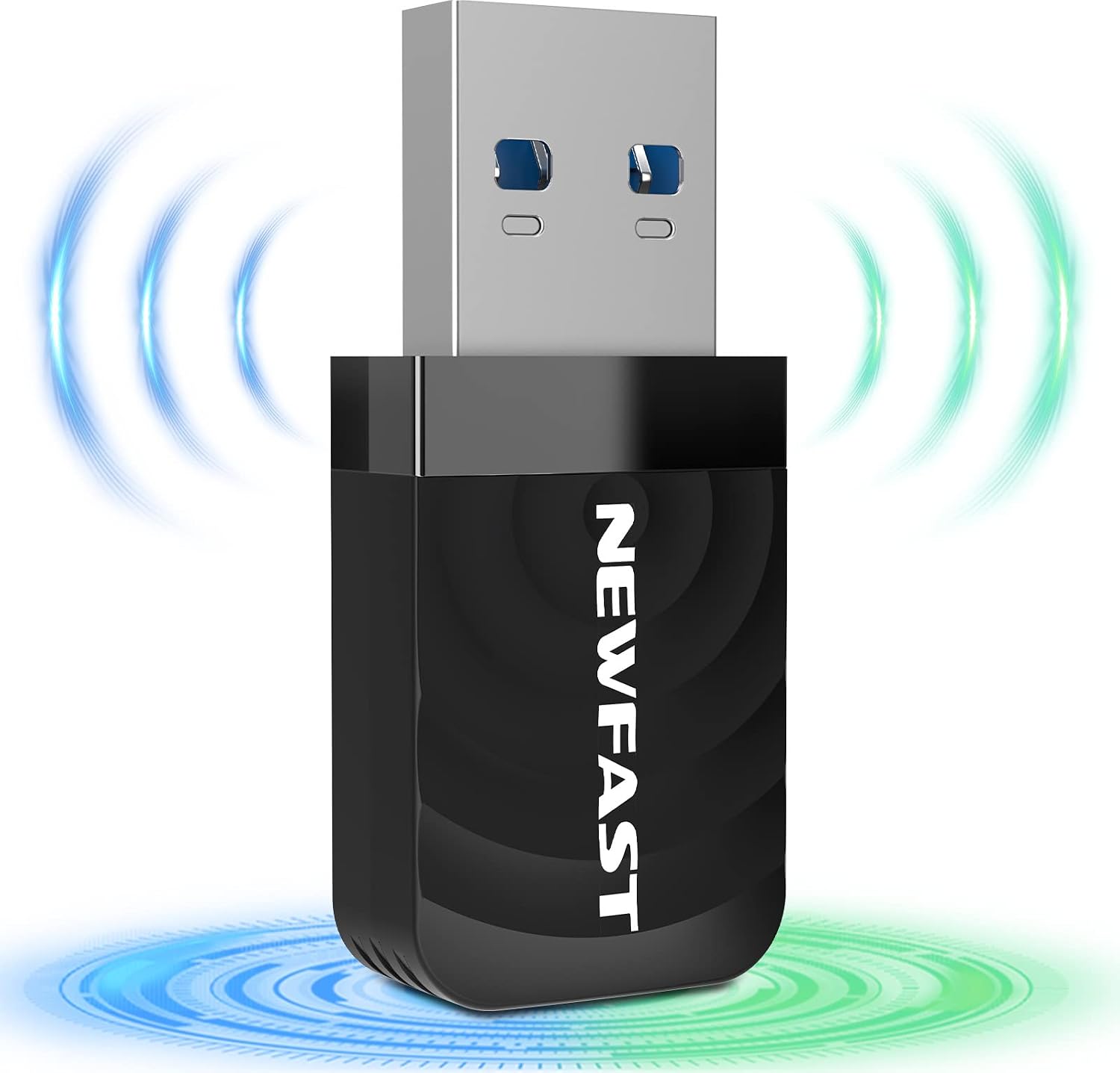 WiFi USB Newfast AC1300 Dual Band Per PC – 2.4/5GHz, MU-MIMO, Antenne Interne, Supporto Windows E Mac