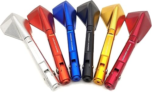 Miniatura 6 de Espejo de motocicleta CNC aluminio manillar de motocicleta espejos retrovisores azul para Kawasaki VERSYS 650 1000 300X KLZ1000 W800 Cafe (color