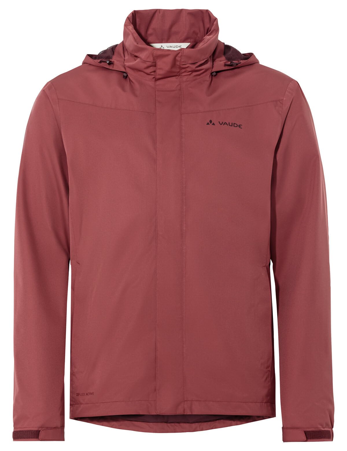 VAUDE Escape Bike Light Regenjacke Herren – Fahrradjacke wasserdicht atmungsaktiv winddicht, 2-Lagen mit verstaubarer Kapuze, redeva,M
