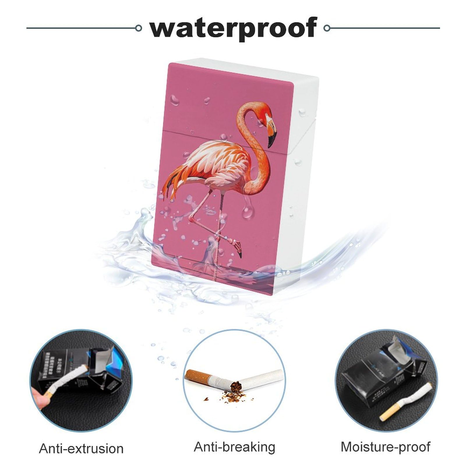 Amazon.com: Cigarette Case King Size Cigarette Case Flamingos Vintage  Cigarettes Holder Waterproof Hard Shell Cigarettes Box Durable Storage Box  for Women Men : Health & Household