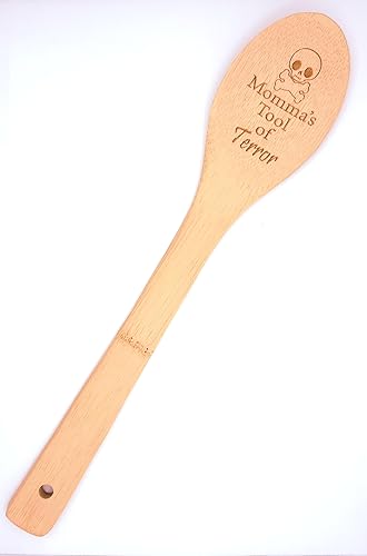 Miniatura 7 de Cuchara de cocina divertida, utensilio de cocina de bambú ecológico, divertido regalo de broma de la vieja escuela, Gen X, sobreviviente de cuchara