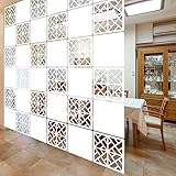 Lchen Hanging Room Divider,10 Pieces Wood-Plastic Hanging Panels White Board Cut Room Partition 0.2“Thick Screen Panel for Living Room Bedroom Home Decoration (Mixed-SG)