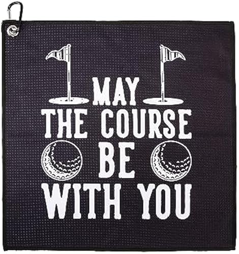 Golf Lustige Geschenke für Männer, Ehemänner, Freunde und Väter, Neuheiten: Personalisierte Handtücher für Golftaschen mit Clip, Geburtstag (Golf#3)